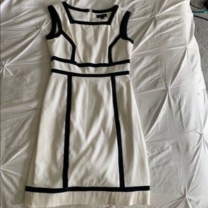 Tahari black and white dress